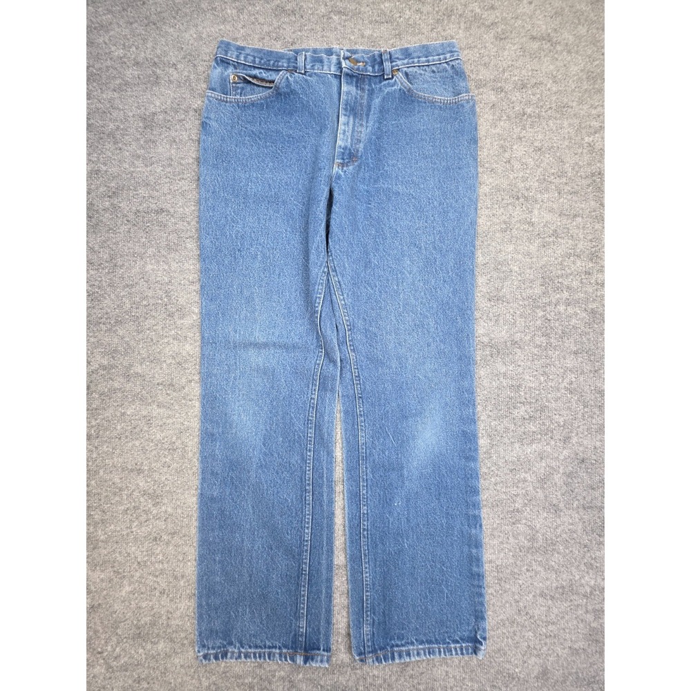 Vintage LEE Bootcut Jeans Men's 36 x 33 (FITS 32x30) Blue 202‑0389 RGL USA Union